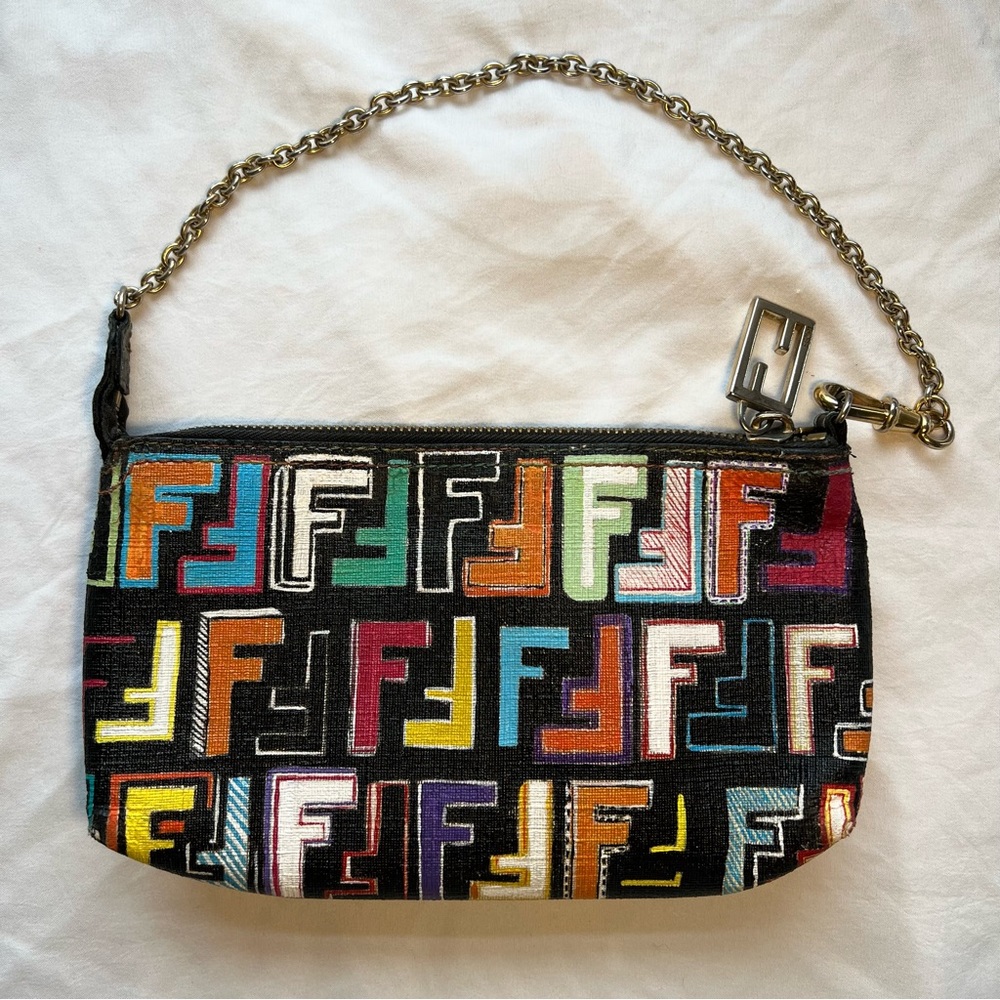 Authentic Fendi multi color shoulder bag
